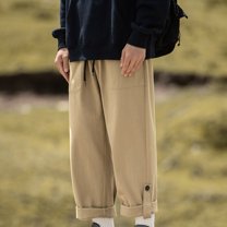 Wyongtao Men's Cargo Pants Loose Hiking Pants Drawstring Elastic Waist Casual Jogger Pants,Khaki XL