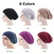 thumbnail image 3 of Gorro de algodón suave para dormir, ideal para tratamientos de quimioterapia y cuidado posparto, con banda elástica cómoda y diseño de doble capa en color gris TJM-423., 3 of 5