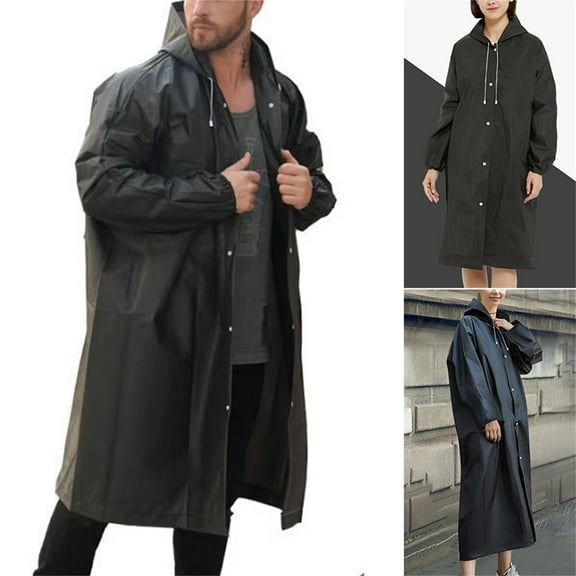 Unisex Outdoor Travel Fashion Adult Raincoat Thick Transparent EVC Raincoat