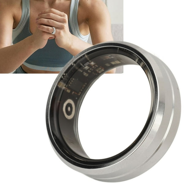Anillo Inteligente, Rastreador de Salud Portátil IP68, Anillo de Cerámica Resistente Al Agua, Podómetro, Monitoreeo de Estado Físico del Sueño, Control remoto, Toma de