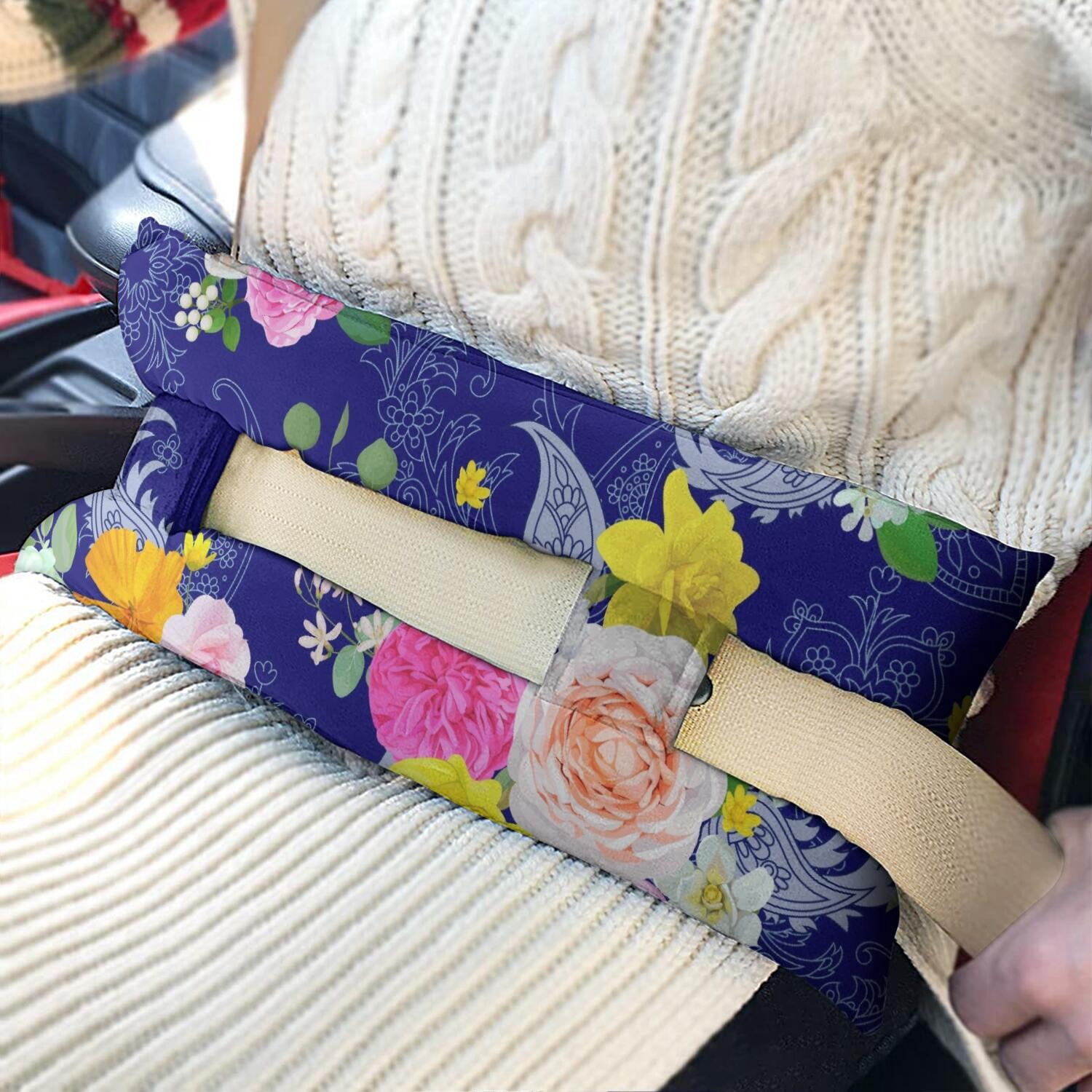 Chic Paisley Pattern Mastectomy Pillow - Post Heart Surgery Recovery Cushion, Tribal Boho Design for Seatbelt Comfort & Protection