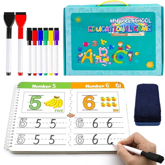 Handwriting Practice Book for Kids Ages 2 3 4 5 Year Old, Toddlers Preschool Educational Learning Toys for Girls Boys 3-6 Years