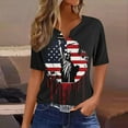 thumbnail image 2 of VerPetridure American Flag Shirt for Women 4th of July Tee Shirt USA Stars Stripes T-Shirt Patriotic Summer Tunic Tops, 2 of 5