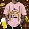 thumbnail image 2 of HNMKIU Men's Oktoberfest T-Shirt with Humorous Leather Pants Print for Celebration and, 2 of 4
