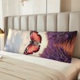 thumbnail image 2 of Balery Butterfly Over Lavender Funda Protectora para Almohada Corporal de Algodón Hipoalergénico con Cierre(55 x 21 pulgadas), Almohadas No Incluidas, 2 of 7