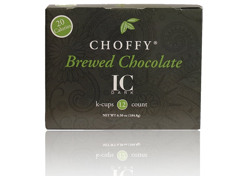 Choffy, Ivory Coast Dark, Brewed Chocolate, 12ct Single Serve Cups, Cocoa, Dark Roast