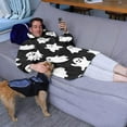 thumbnail image 3 of Wearable Oversized Blanket,Black Halloween Ghosts Wearable Blanket Hoodie for Adults,Cozy Hooded Blankets with Super Pockets,Super Warm Fuzzy Pullover for Women & Men, 3 of 6