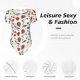 thumbnail image 6 of The Xecao Strawberries Women's Crew Neck Body Suit, a short-sleeved bodysuit and basic swimsuit, both comfort and style for dating and daily life, 6 of 9