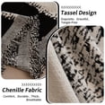 thumbnail image 5 of CJC Chenille Stripe Sofa Cover for Pet, 320GSM Tassel Edge Couch Cover Furniture Protector, Universal Couch Cover for Living Room Couch, Loveseat, Sectional (Black, 71'' x 134''), 5 of 8