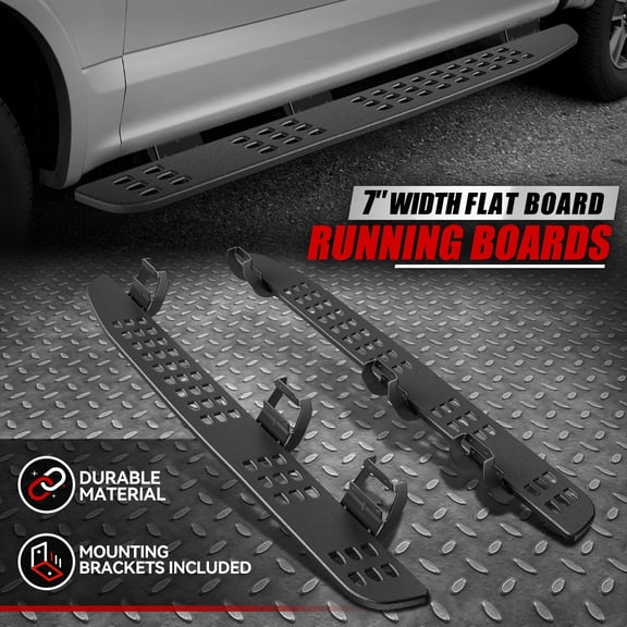 Nuvision for 15-22 F150 F250 Super Crew Cab 7.25" Raptor Style Step Bar Running Boards