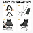 thumbnail image 4 of High Back Folding Camping Chair with Removable Headrest and Carry Bag, Heavy Duty for Outdoor Travel, 4 of 5