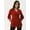 Red, variant on DressBerry Women’s Printed Rayon Crepe Top V Neck Elbow Sleeves Buttoned Front Waist Length Regular Wear Light Weighted Casual Summer Top