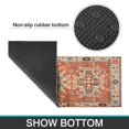 thumbnail image 7 of 2 Piece Bohemian Farmhouse Orange Vintage Rug Kitchen Rug Set, Decor Kitchen Rugs, Absorbent Non-Slip Washable Floor Mats, Home Indoor Runner Rugs 17"x47"+17"x30", 7 of 7