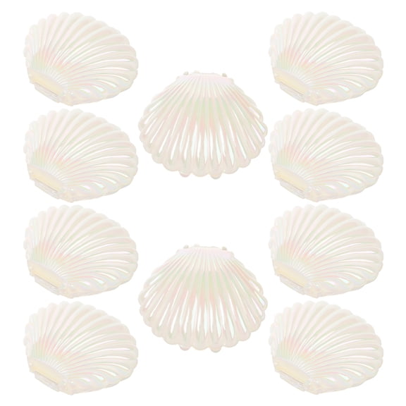 Zehuanyu 10pcs Sea Shells Candy Boxes Seashell Storage Box And Jewelry Holder For Ocean-Themed Parties For Organizing Rings And Small Trinkets White