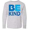thumbnail image 3 of Inktastic Be Kind Logo in Blue Long Sleeve Youth T-Shirt, 3 of 5