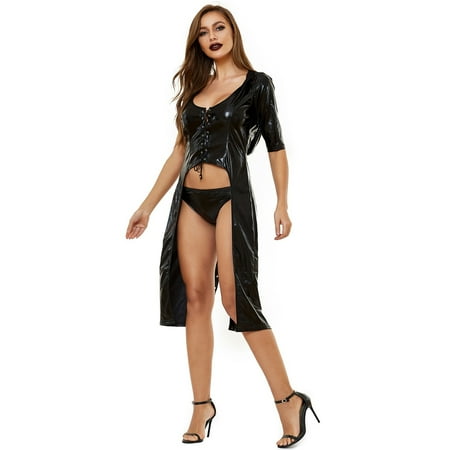 

Bowake Women Fashion Leather Babydoll Wetlook Lingerie for Clubwear Sleepwear The size is too small please buy one or two sizes larger than normal