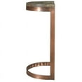 thumbnail image 2 of Pinto Solid Wood Bar Stool on Copper-Finished Cast Iron Frame in Brown, 2 of 2