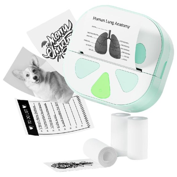 Mini Inkless Label Maker Machine Thermals Printer 3 Rolls Paper Included