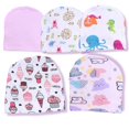 thumbnail image 1 of Paquete de 5 gorros para bebés de 0 a 6 meses, 100% algodón, 1 of 1