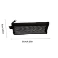 thumbnail image 3 of ​Mesh Organizer Pencil Pouch - 8.3x3.5in Transparent Learn & Travel Case for Pens, Makeup, Small Supplies (Portable Zippered)​​ Black, 3 of 3