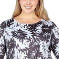 thumbnail image 4 of Larky Lark Womens Plus-Size Casual Tie Top In Cool & Casual Palm, 4 of 4