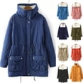 thumbnail image 3 of Women Winter Thick Outwear Long Jacket Cotton Pad Warm Parka Casual Winter Coat, 3 of 8