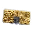 thumbnail image 3 of Abbracc 600 Pieces Crafting Beads Glossy Multifunctional for Arts Earrings Bracelets Gold, 3 of 9