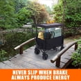 thumbnail image 3 of Foldable Wagon with Solar Panel Canopy, USB & Type-C Ports, All-Terrain Wheels, Removable Sunshade, Compact Design for Beach & Outdoor Use, 3 of 14