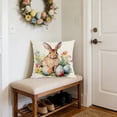 thumbnail image 4 of Weloille Easter Pillow Cover 1.48x1.48ft 1Pc, Rabbit Egg Pattern Printed Decorative Pillowcase, Soft Polyester Cushion Cover Hidden Zipper Washable Sofa Throw Cover for Home Living Room Bedroom, 4 of 6