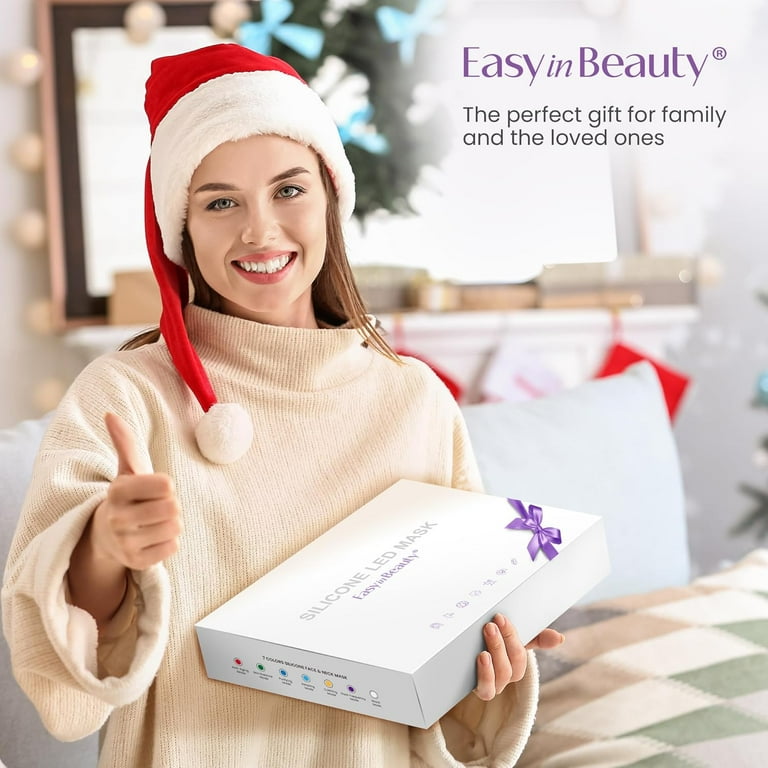 EASYINBEAUTY LED Light Therapy Face & Neck Mask 7 Colors Facial
