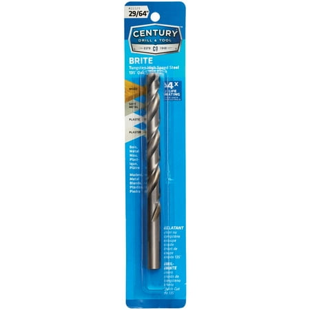 UPC: 0081838223298 | CENTURY DRILL & TOOL 29/64 Brite Drill Bit 22329