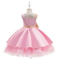 thumbnail image 5 of XEGLSBU Girls Christmas Dress Size 10 Long Sleeve Elegant Girls Party Dress Girl Tutu Gown for and Celebrations with Satin Fabric and Delicate Lace Embellishments Pink Size 12-13 Years, 5 of 6