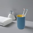 thumbnail image 5 of Double Layer Toothbrush Cup with Holder,Plastic Bathroom Rinsing Cup for Couples,Dormitory,Students,Multipurpose Mouthwash Cup for Brushing Teeth,Drinking,Coffee,Tea,Milk,Compact 4.1x2.8x2.8in, 5 of 6