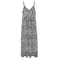 thumbnail image 5 of Trendy Black and White Leopard Print Seamless Pattern Sleeveless Dress luxury woman evening dress prom clothes, 5 of 6