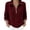 Wine, variant on Women's Cream Half-Zip Sweater Loose Long Sleeve Casual Ribbed Knit Top For Autumn Winter​ White XL