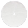 thumbnail image 1 of Dyno 48" White Plush Solid Round Christmas Tree Skirt, 1 of 3