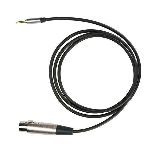 Línea De Sonido, Xlr Femenino A 3.5 Mm Cable Adaptador Masculino 24k Dorado Dorado Con Blindaje Para Teclados