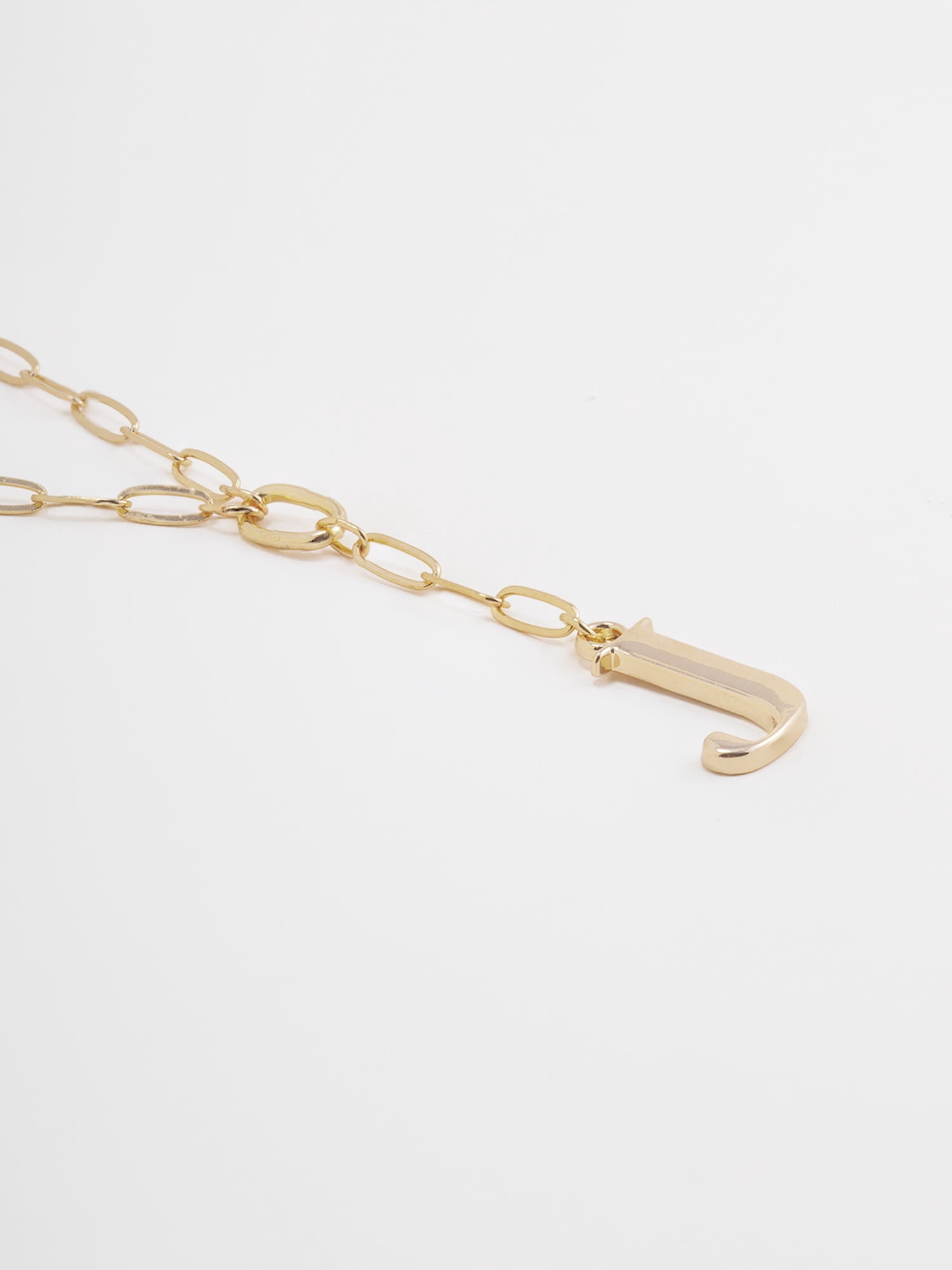 Time and Tru Women's Goldtone Initial Necklace, J