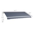 thumbnail image 3 of Retractable Patio Awning 12x8 ft - Outdoor Shade Canopy - Manual Crank - UV & Water Resistant - Dark Gray, 3 of 9