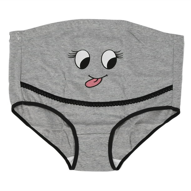 LLC Pregnant Woman Adjustable Abdomen Support Breathable Panties High Waist  Soft Underwear(Coton Coloré Gris XXL)