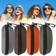 thumbnail image 5 of Glasses Case,Sunglasses Case,Large Waterproof Eyeglasses Case,Hard Shell Eyeglass Case with Carabiner,Portable Travel Zipper Hard Box,EVA Leather Protective Eye Glass for Most Sunglasses(Orange), 5 of 6
