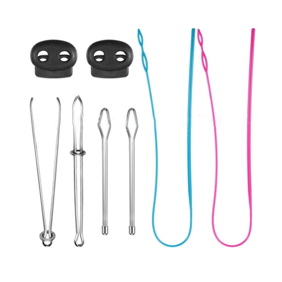 Gieenan Drawstring Threader, Stainless Steel Sewing Loop Turners Hook, Tweezers