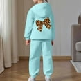 thumbnail image 6 of CONZONE Big Girls Sweatsuits 2Pcs Sets Bow Graphic Hoodies Jogger Sweatpants Outfits Fall Winter Clothes for Girls, 6 of 7