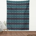 thumbnail image 3 of Ambesonne Aztec Fabric by the Yard Upholstery, Geometric Triangles Ornate, 2 Yards, Sea Blue Multicolor, 3 of 4