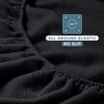 thumbnail image 6 of Bare Home Cozy Fleece Fitted Sheet - Extra Plush Polar Fleece - Deep Pocket Bed Sheet - Queen, Black, 6 of 7