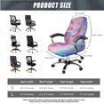 thumbnail image 5 of HELLHERO Marbling Print Office Chair Cover with Armrest Covers, Easy to Clean Gaming Chair Seat Covers, Office Computer Chairs Protector with Elastic Band, Pink, 5 of 6