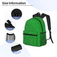 thumbnail image 5 of Lsque Green Sparkling Shiny Classic Casual Backpack - Large Capacity Water-Resistant Backpack for School, Work, Travel, and Outdoor Activities, 5 of 8