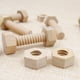 thumbnail image 4 of 3Pcs Unfinished Nut And Screw Building Blocks, Wooden Shapes Preschool Learning Toys Educational Fun For Toddler Kids girls and boys perfecl Tornillos y tuercas de madera, 4 of 8