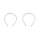 thumbnail image 4 of Diadema Blanca Resistente al Desgaste Qarigey Estilo Simple Elegante con 4 Perlas Grandes, 4 of 5