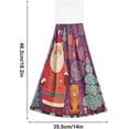 thumbnail image 3 of GZHJMY Christmas Santa Claus Hanging Tie Towels Set of 2, Soft Absorbent Kitchen Hand Towels with Hanging Loops for Kitchen Bathroom Farmhouse Home Decor, 18.2 x 14 Inch Wash Cloths, 3 of 7